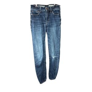 Pilcro by Anthropologie High Rise Denim Legging with gathered ankle